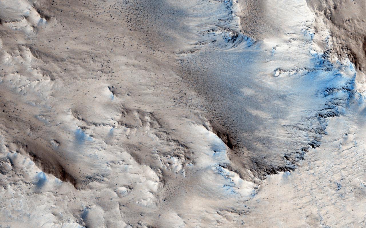 In this observation, does the morphology of these possible sedimentary fans match those found in Mojave Crater not picture here?