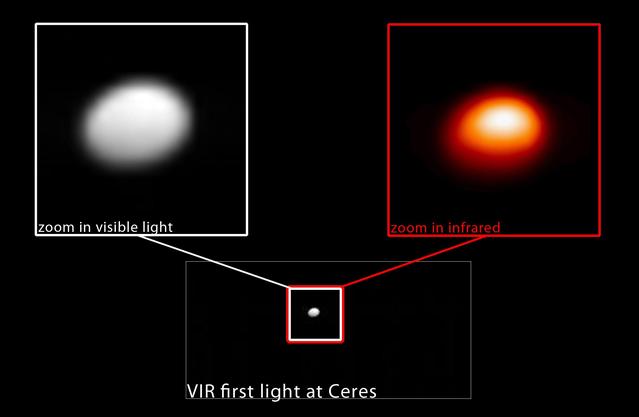 NASA image: Ceres From Dawn, Visible and Infrared Light