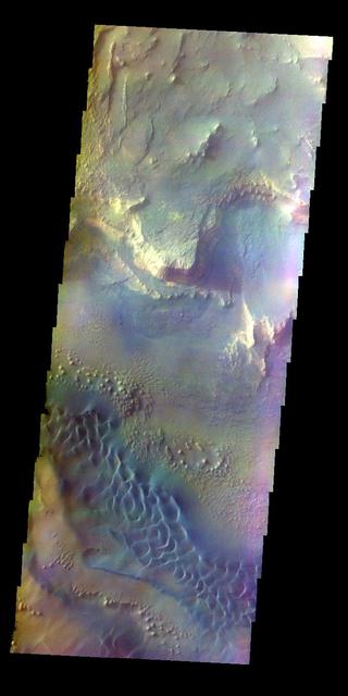 NASA image: Melas Chasma - False Color