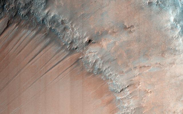 NASA image: Gullies and Bedrock in Nirgal Vallis