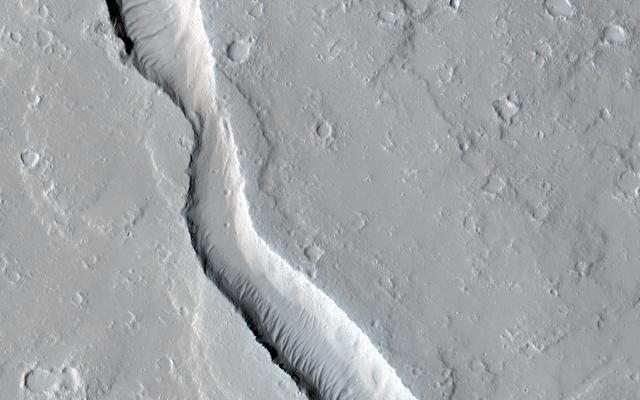 Lava Flow Near the Base of Olympus Mons