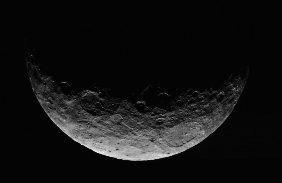 This image of Ceres is part of a sequence taken by NASA Dawn spacecraft April 24 to 26, 2015, from a distance of 8,500 miles 13,500 kilometers.  http://photojournal.jpl.nasa.gov/catalog/PIA19323