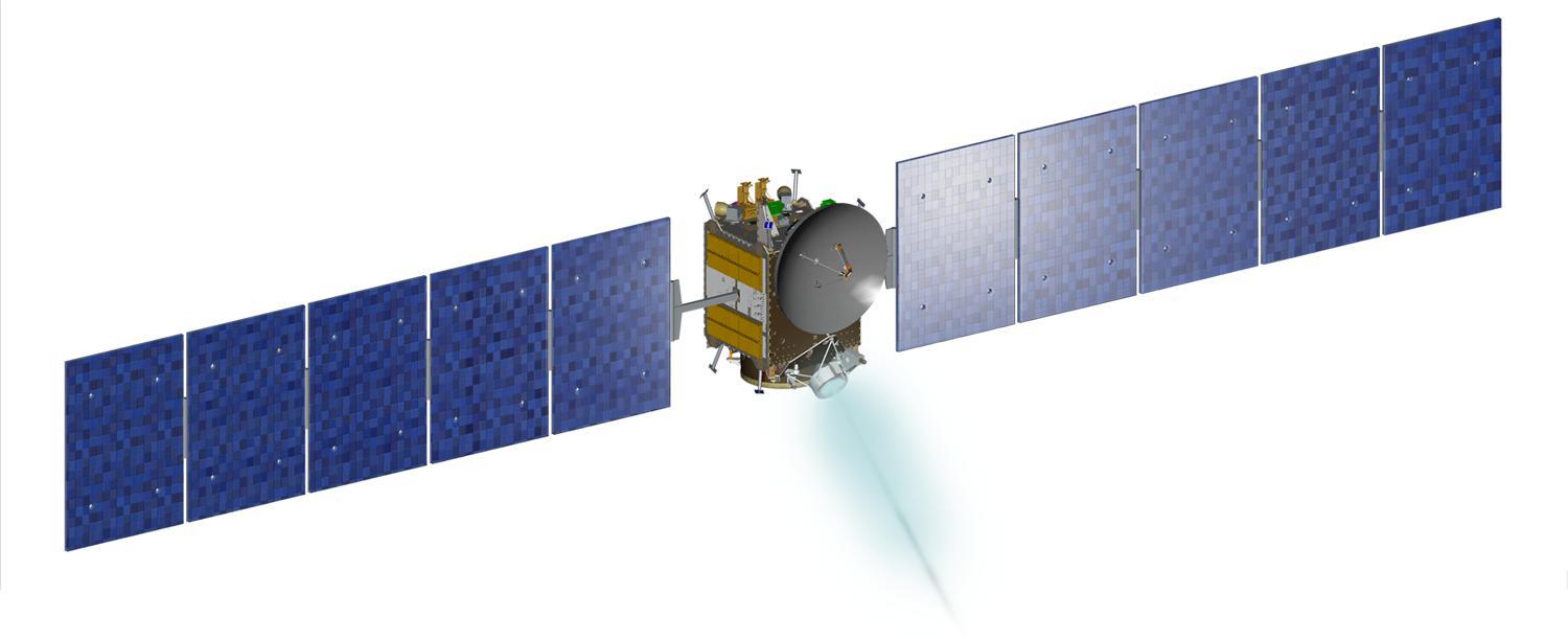 Artist rendition of NASA Dawn spacecraft, part of the Dawn Mission Art series.  http://photojournal.jpl.nasa.gov/catalog/PIA19376