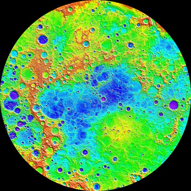 NASA image: The Ups and Downs of Mercury Topography