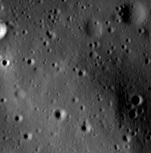 This image from NASA MESSENGER spacecraft shows a small portion of the interior of Scarlatti basin. The image is located just to the side of a large pit that lies along part of Scarlatti peak ring. This pit may have formed by explosive volcanism.  Date acquired: April 22, 2015 Image Mission Elapsed Time (MET): 71994228 Image ID: 8373819 Instrument: Narrow Angle Camera (NAC) of the Mercury Dual Imaging System (MDIS) Center Latitude: 41.05° Center Longitude: 259.86° E Resolution: 2.8 meters/pixel Scale: The scene is approximately 1.4 km (0.9 mi.) across.  http://photojournal.jpl.nasa.gov/catalog/PIA19430