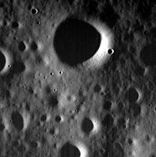 This image, acquired yesterday, is one of MESSENGER's last. Today, the spacecraft will complete its highly successful orbital mission and impact the surface of Mercury. View this image for details of MESSENGER's impact location. Impact is expected at 19:26:02 UTC (3:26:02 pm EDT) but will occur out of sight and communication with the Earth. The MESSENGER team will try to establish communications with the spacecraft when its orbit would allow it to be visible from Earth. The inability to establish communications between MESSENGER and the scheduled Earth-based tracking antenna will provide the first confirmation that the spacecraft has impacted the surface. After about 30 minutes following the predicted Mercury impact time, the team plans to announce whether MESSENGER's orbital mission has come to an end.  Date acquired: April 29, 2015 Image Mission Elapsed Time (MET): 72595737 Image ID: 8414772 Instrument: Narrow Angle Camera (NAC) of the Mercury Dual Imaging System (MDIS) Center Latitude: 69.46° Center Longitude: 229.49° E Resolution: 1.7 meters/pixel Scale: The largest crater in this image has a diameter of 330 meters (0.2 miles)  http://photojournal.jpl.nasa.gov/catalog/PIA19445
