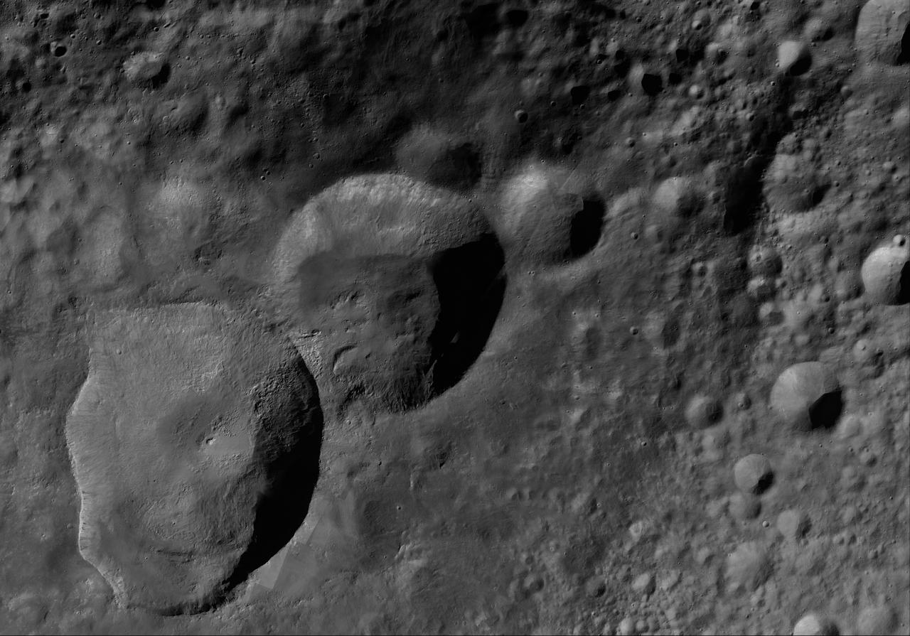 This image of Marcia AV-L-12, from the atlas of the giant asteroid Vesta, was created from images taken as NASA Dawn mission flew around the object, also known as a protoplanet. The set of maps was created from mosaics of10,000 images from Dawn's framing camera instrument, taken at a low altitude of about 130 miles (210 kilometers). This map is mostly at a scale about that of regional road touring maps, where every inch of map is equivalent to a little more than 3 miles of asteroid (one centimeter equals 2 kilometers). http://photojournal.jpl.nasa.gov/catalog/PIA19516