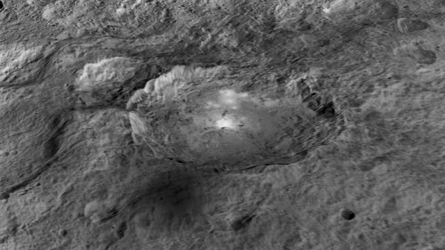 NASA image: Occator Crater: Enhanced View