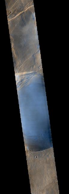NASA image: Morning Clouds Atop Martian Mountain