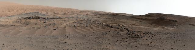 NASA image: Curiosity Rover View of Alluring Martian Geology Ahead