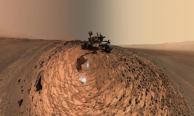 NASA image: Curiosity Low-Angle Self-Portrait at Buckskin Drilling Site on Mount Sharp