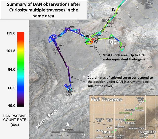 NASA image: Curiosity Finds Hydrogen-Rich Area of Mars Subsurface