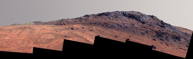 Hinners Point Above Floor of Marathon Valley on Mars Enhanced Color