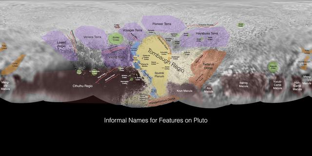 NASA image: Informal Names for Features on Pluto