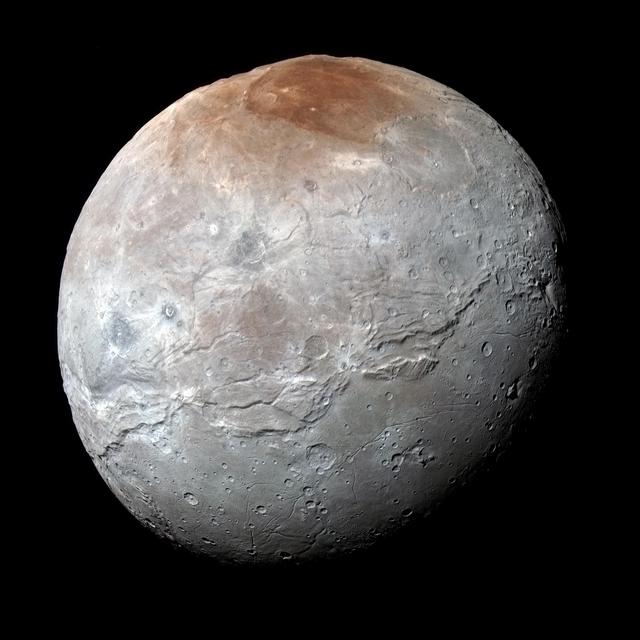 NASA image: Charon in Enhanced Color