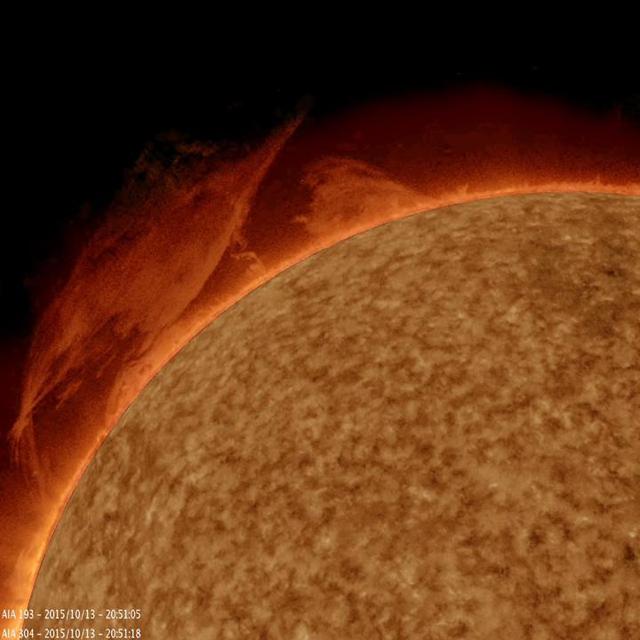 NASA image: Hefty Prominence Eruption