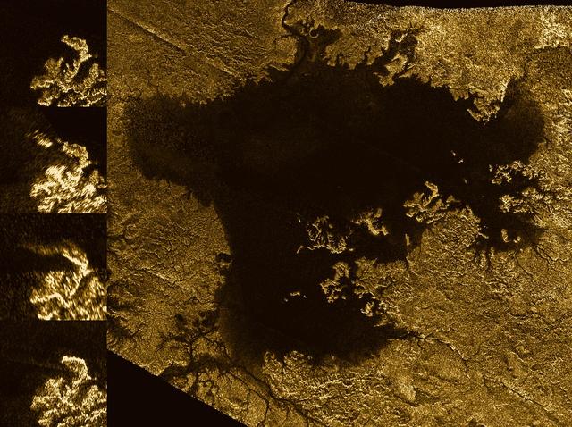 NASA image: Mystery Feature Evolves in Titan Ligeia Mare
