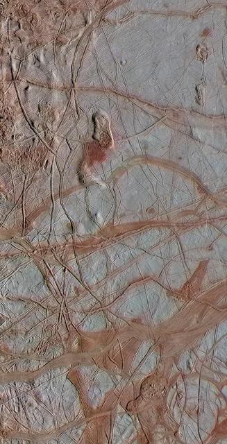 NASA image: Europa Varied Surface Features