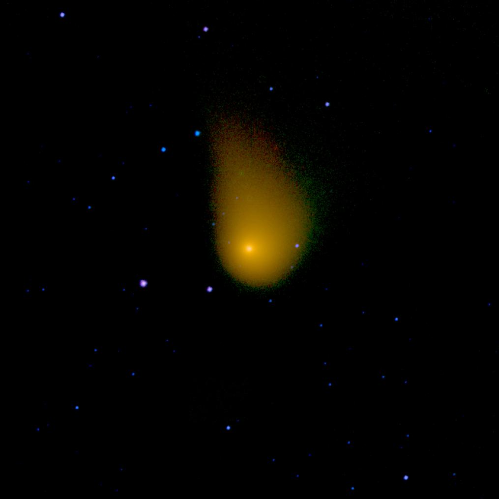 NASA NEOWISE spacecraft observed the Oort cloud comet C/2006 W3 Christensen on April 20th, 2010, as it traveled through the constellation Sagittarius.
