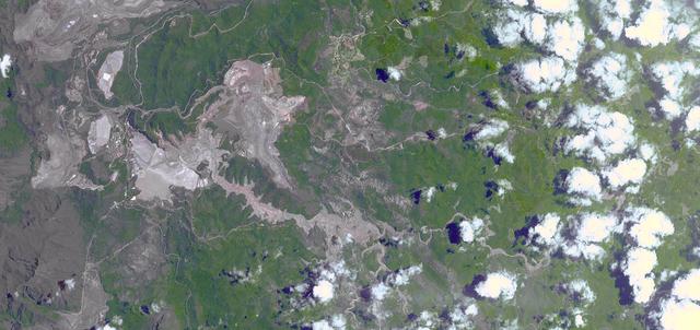 On Nov. 5, 2015, a dam at an iron-ore mine in southeastern Brazil burst, sending a wall of water, clay-red mud and debris downstream, overwhelming several villages in the path as seen by NASA Terra spacecraft. The Germano mine is near the town of Mariana in Minas Gerais state. The region is seen in this image from the Advanced Spaceborne Thermal Emission and Reflection Radiometer (ASTER) instrument aboard NASA's Terra spacecraft was acquired Nov. 12, 2015, covers an area of 6.8 by 14.3 miles (11 by 23 kilometers), and is located at 20.2 degrees south, 43.5 degrees west. http://photojournal.jpl.nasa.gov/catalog/PIA20156