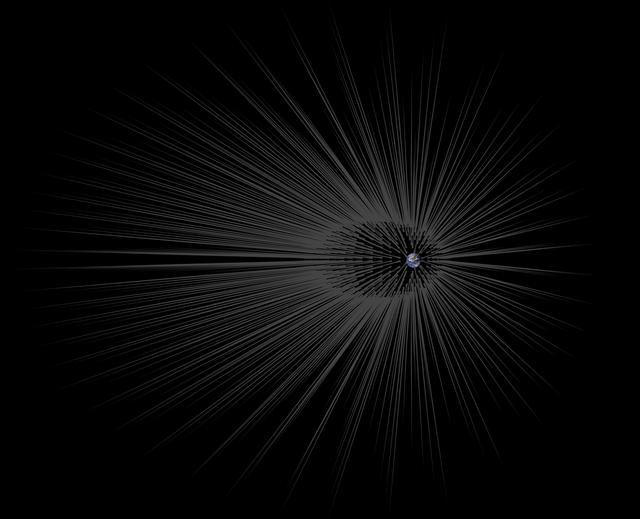 NASA image: Dark Matter Hairs Around Earth