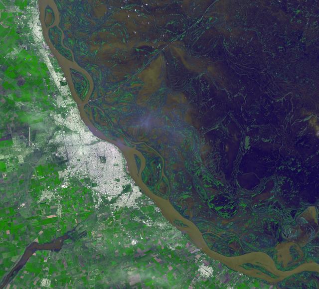 NASA image: Argentine Flooding Observed by NASA Satellite