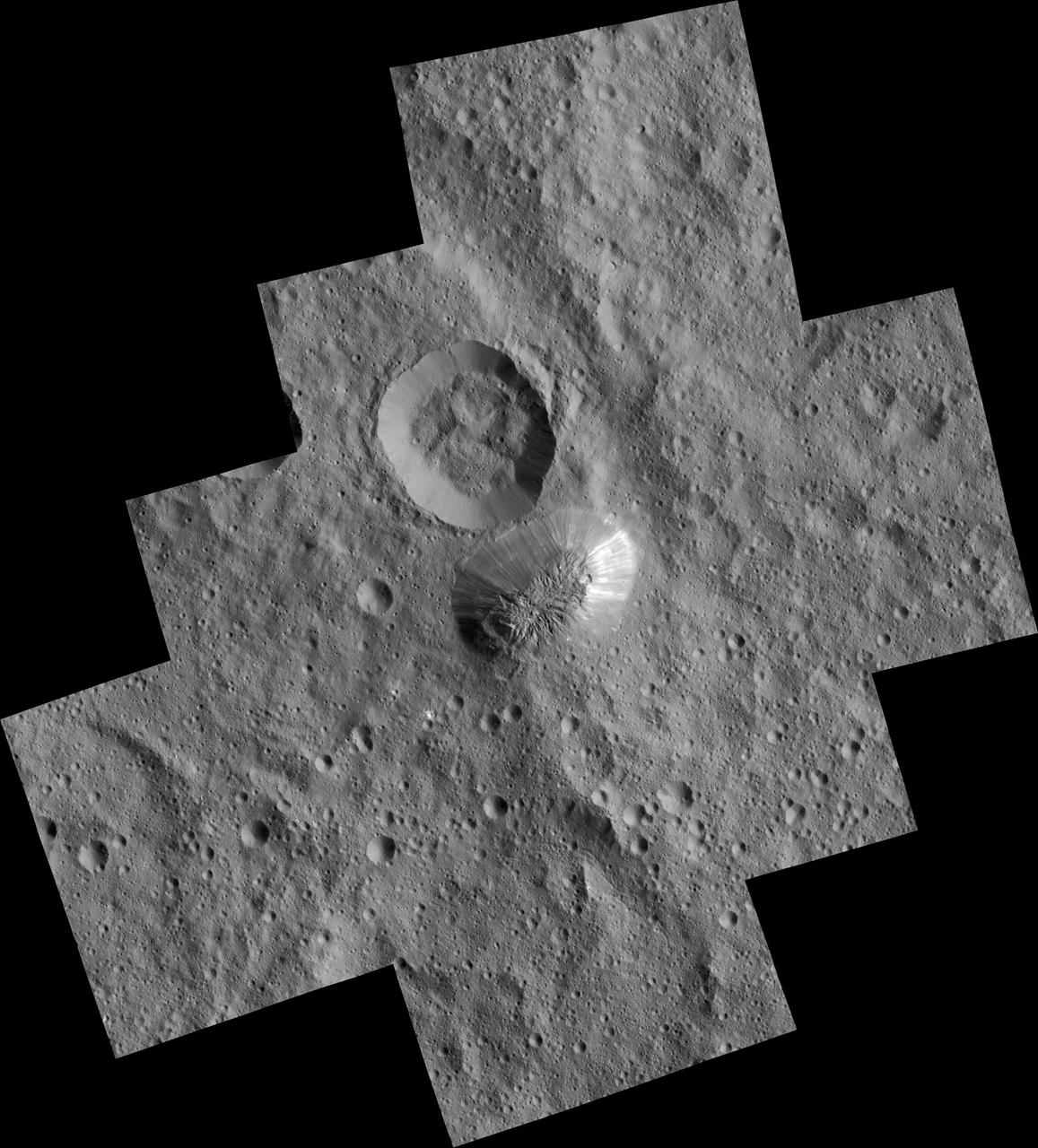 Ceres mysterious mountain Ahuna Mons is seen in this mosaic of images from NASA Dawn spacecraft, taken in December 2015.