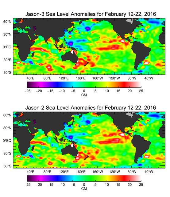 Jason-3 Produces First Global Map of Sea Surface Height
