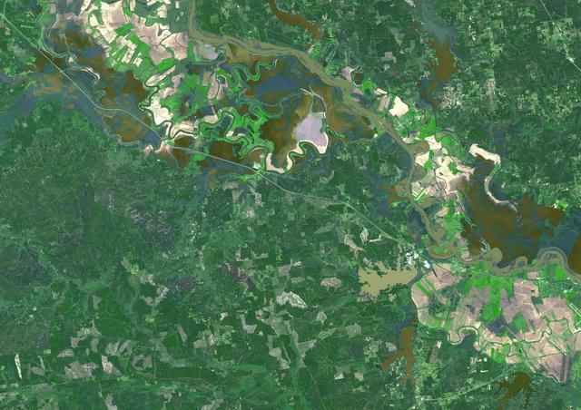 NASA image: Persistent Flooding in Louisiana Imaged by NASA Spacecraft