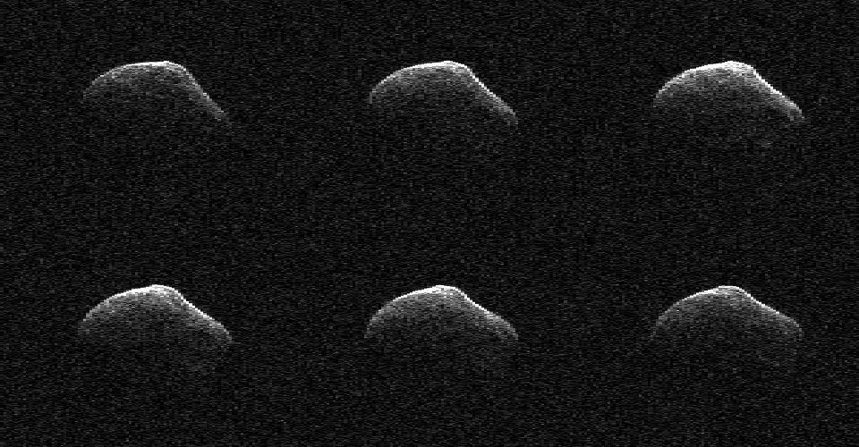 These radar images of comet P/2016 BA14 were taken on March 23, 2016, by scientists using an antenna of NASA Deep Space Network at Goldstone, California. At the time, the comet was about 2.2 million miles 3.6 million kilometers from Earth.