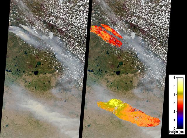 NASA image: Large Smoke Plumes from Alberta, Canada Fires Observed by NASA MISR