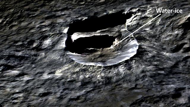 NASA image: Oxo Crater: Side View