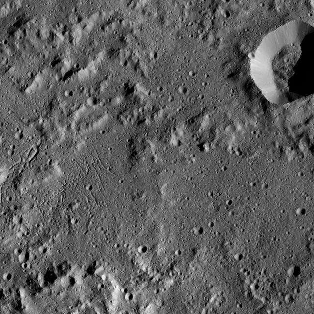 The interior of Urvara Crater (101 miles, 163 kilometers wide) is featured in this image from NASA's Dawn spacecraft. Terrain seen here is adjacent to the area seen in PIA20941.  Dawn took this image on June 2, 2016, from its low-altitude mapping orbit, at a distance of about 240 miles (385 kilometers) above the surface. The image resolution is 120 feet (35 meters) per pixel.  http://photojournal.jpl.nasa.gov/catalog/PIA20942