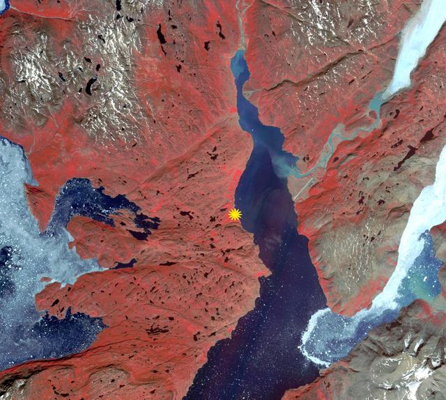 NASA image: Qassiarsuk, Greenland
