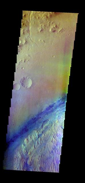 NASA image: Gale Crater - False Color