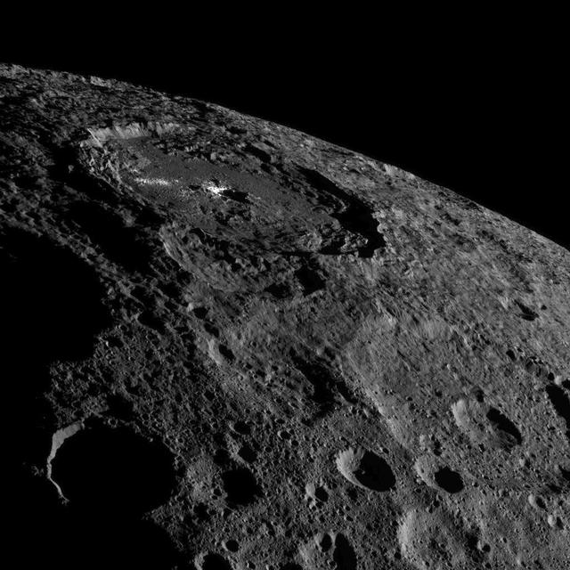 Occator on Ceres Limb