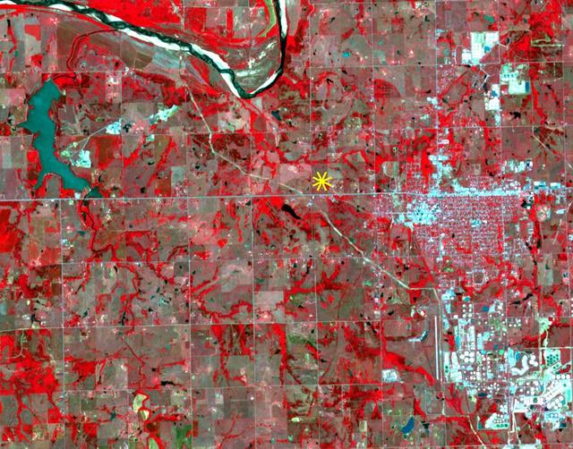 NASA image: Oklahoma Area Struck By Magnitude 5.0 Earthquake Imaged by NASA Satellite