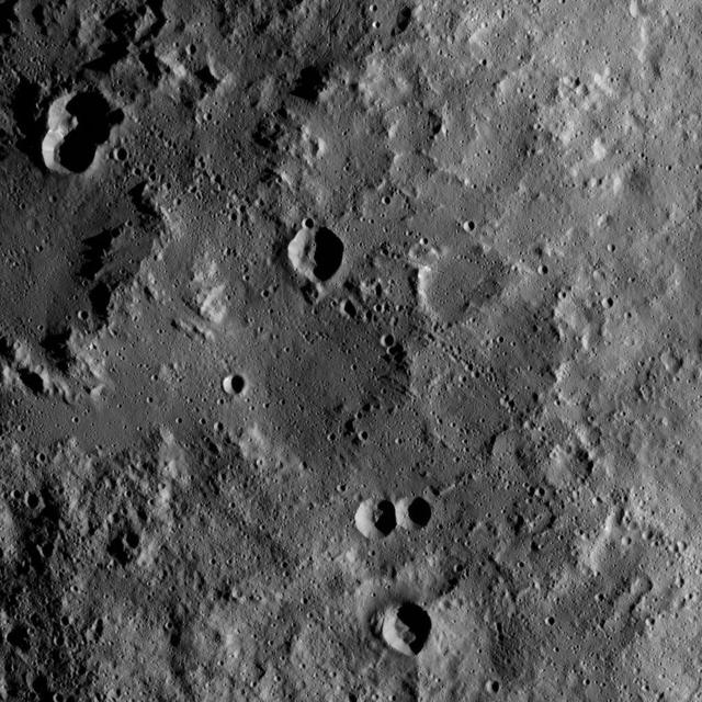This view from NASA's Dawn spacecraft shows the rim of Yalode Crater on Ceres at upper left. Yalode is one of the largest impact basins on Ceres, with a diameter of 160 miles (260 kilometers). For a view of Yalode from higher altitude, along with other prominent Ceres features, see PIA20019. Dawn took this image on Oct. 22, 2016, from its second extended-mission science orbit (XMO2), at a distance of about 920 miles (1,480 kilometers) above the surface. The image resolution is about 460 feet (140 meters) per pixel. http://photojournal.jpl.nasa.gov/catalog/PIA21247