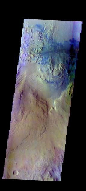 NASA image: Gale Crater - False Color