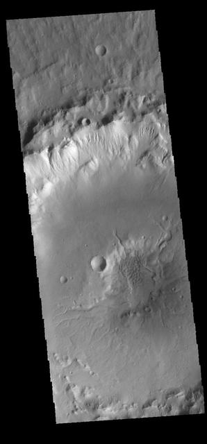 NASA image: Crater and Channels