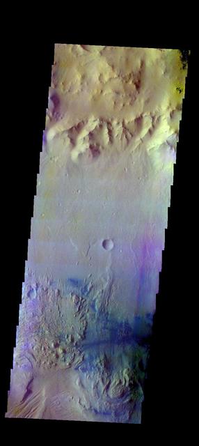 NASA image: Gale Crater - False Color