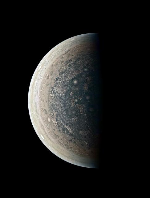 NASA image: Jupiter From Below (Enhanced Color)