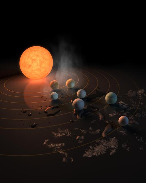 NASA image: Abstract Concept of TRAPPIST-1 System