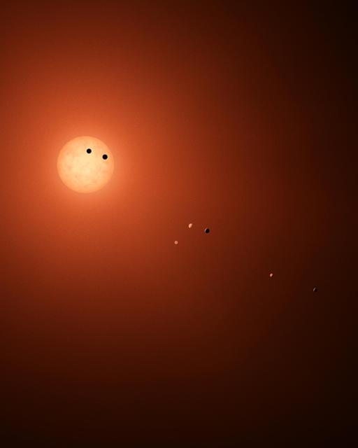 NASA image: Transit Illustration of TRAPPIST-1
