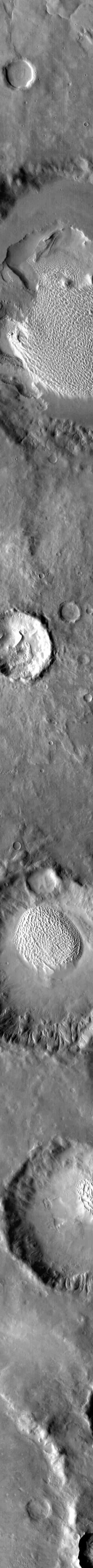 This image of Rabe Crater and the region around it was collected using the IR (infrared) camera. The brighter the material, the warmer the surface is. Most dunes on Mars are dark in visible wavelengths and bright in infrared. The majority of large craters in the southern hemisphere contain dunes on the crater floor.  Orbit Number: 67144 Latitude: -46.329 Longitude: 34.079 Instrument: IR Captured: 2017-02-01 12:57  http://photojournal.jpl.nasa.gov/catalog/PIA21519