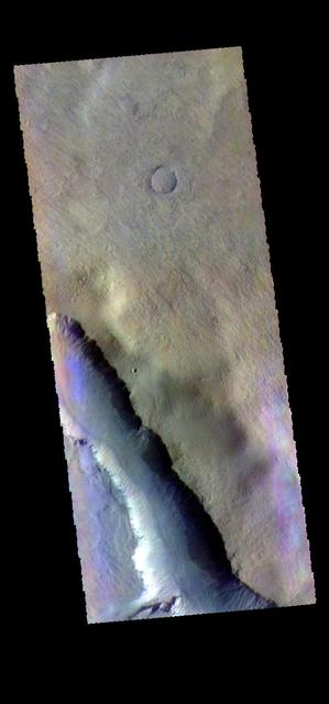 NASA image: Asimov Crater - False Color