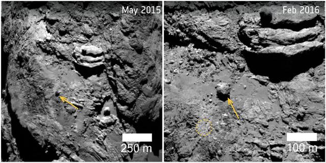 NASA image: Rosetta Moving Cometary Boulder