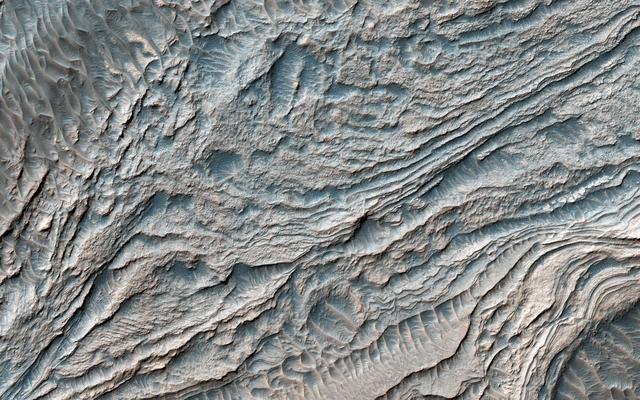 NASA image: Clinoforms in Melas Chasma