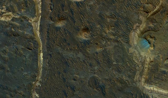 NASA image: Lakebeds in Holden Crater