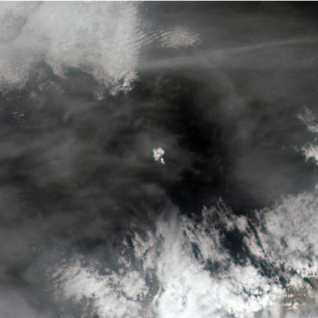 The tiny Aleutian island of Bogoslof in Alaska, erupting regularly since December 2016, produced fresh activity on Sunday, May 28, 2017. Bogoslof is a stratovolcano fueled by the subduction of the Pacific Plate under the North American Plate and forms part of the larger Aleutian Arc, which includes more than 60 volcanoes on the Aleutian Islands and the Aleutian Range on the Alaska mainland. Previous to its recent period of activity, Bogoslof had last erupted in 1992, and its above-water surface area was a mere 0.11 square miles (0.29 square kilometers). As of March 11, the most recent data available, the area of the island had tripled to 0.38 square miles (0.98 square kilometers). The event on May 28 produced an ash cloud that reached 40,000 feet (12 km) in altitude, causing the Alaskan Volcano Observatory to issue a red alert for air travel in the area. Volcanic ash can cause major damage to aircraft engines, and the region is close to several major air routes between North America and Asia.  On May 28, 2017, at approximately 2:23 p.m. local time, NASA's Terra satellite passed over Bogoslof, less than 10 minutes after the eruption began. MISR has nine cameras that view Earth at different angles. It takes slightly less than seven minutes for all nine cameras to view the same location on Earth. An animation made from the images from the nine MISR cameras, captured between 2:19 and 2:26 p.m., demonstrates how the angled views give a glimpse of the underside of the growing plume of volcanic ash, showing the eruption column widening into the cloud at the top.   The animation is available at https://photojournal.jpl.nasa.gov/catalog/PIA21655
